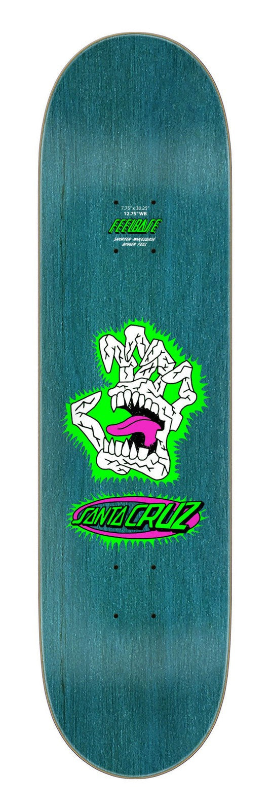 Santa Cruz "Scribble Head" FeelBase 7.75" Skateboard Deck