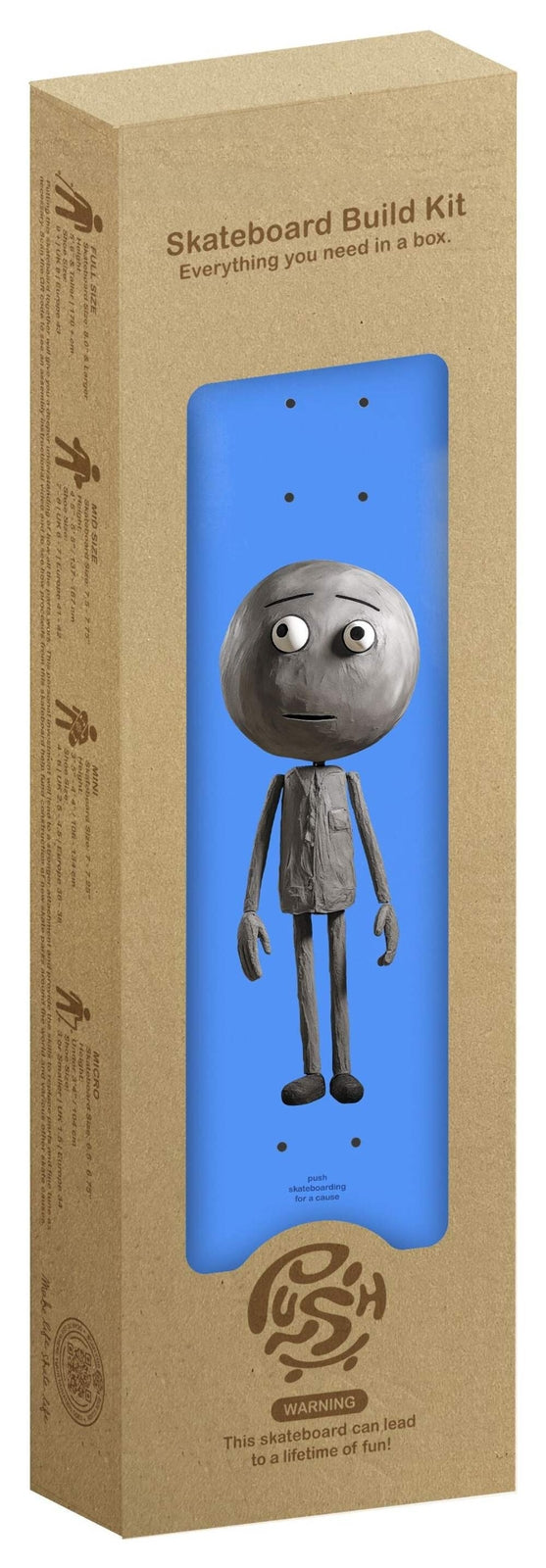 Push "Concrete Guy" 7.75" In-Complete Skateboard