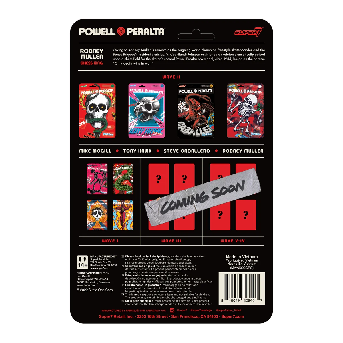 Super7 X Powell Peralta Rodney Mullen Wave 2 Reaction Figure