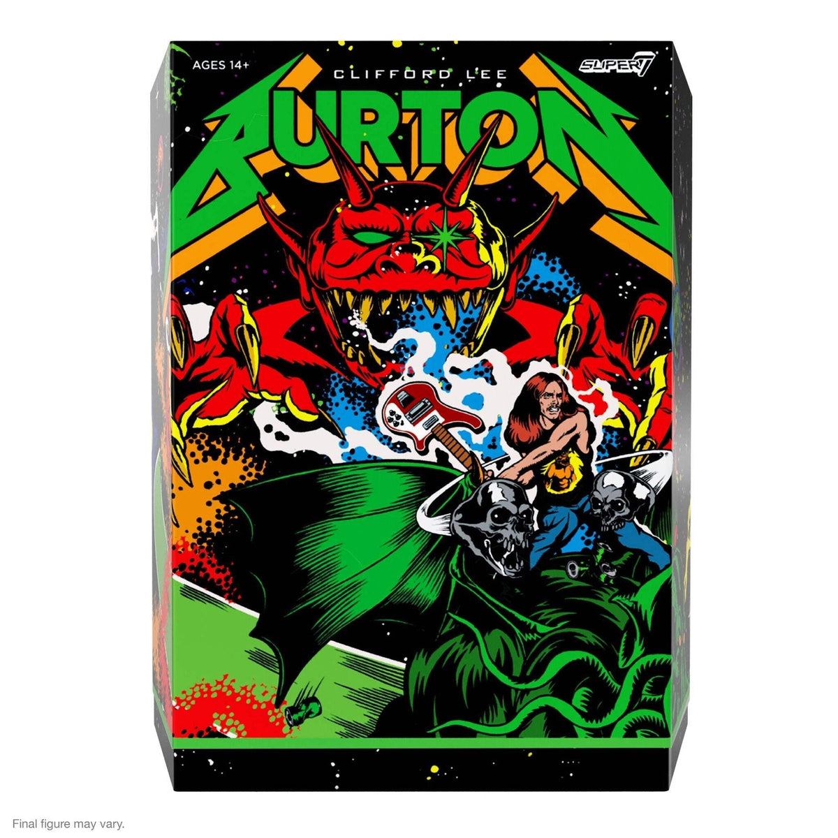 Super7 X Cliff Burton Ultimates Cliff Burton (Superhero Poster) Figure Metallica