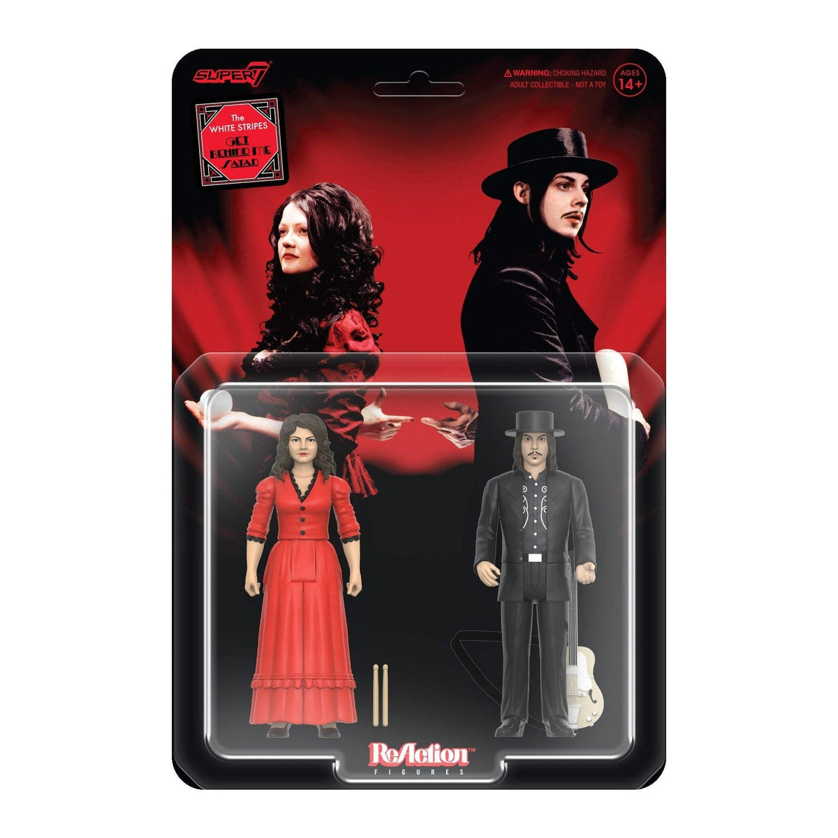 Super7 X The White Stripes (Get Behind Me Satan) Reaction Figures