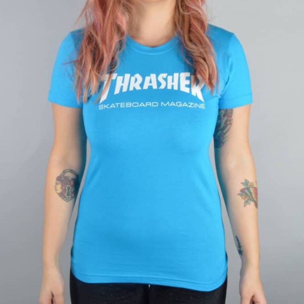 Thrasher Skate Mag Women'S Teal T-Shirt