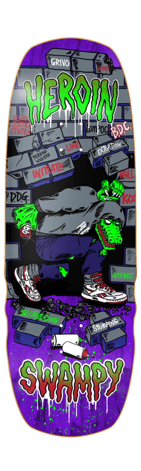 Heroin Swampy Stomp 10.5" Skateboard Deck