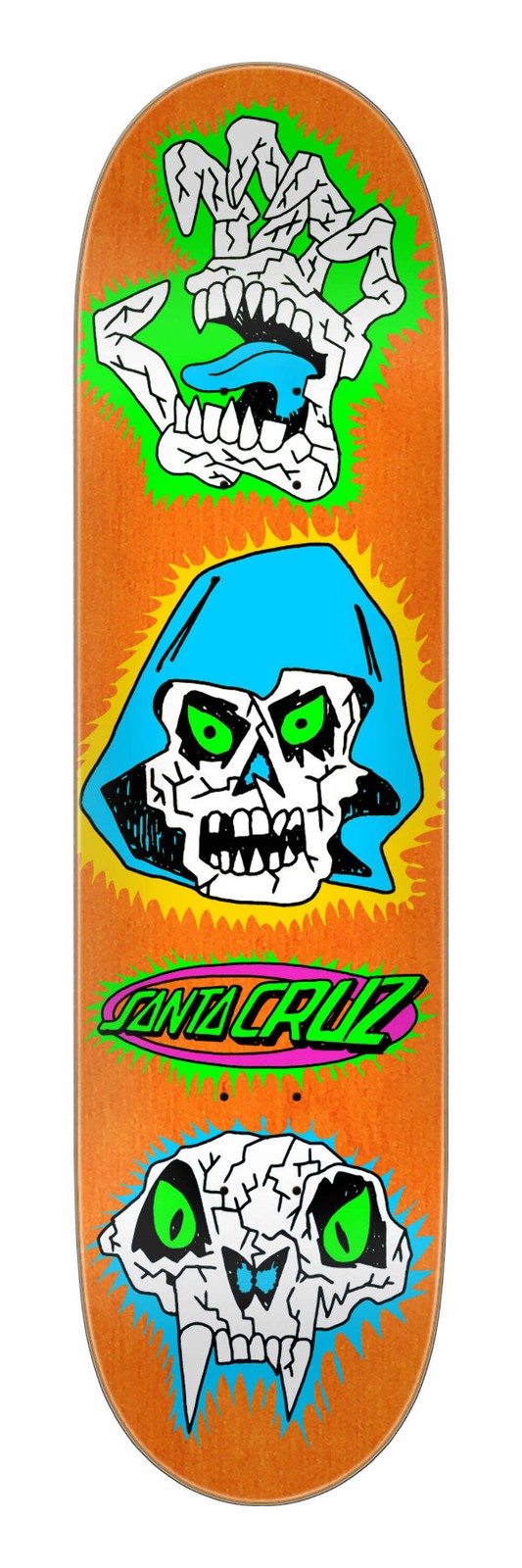 Santa Cruz "Scribble Head" FeelBase 7.75" Skateboard Deck
