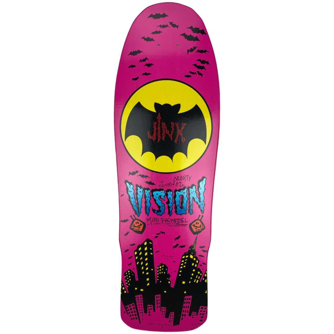 Vision Marty "Jinx" Jimenez Jinx Mini LTD Love Pink Foil 9.5" Skateboard Deck