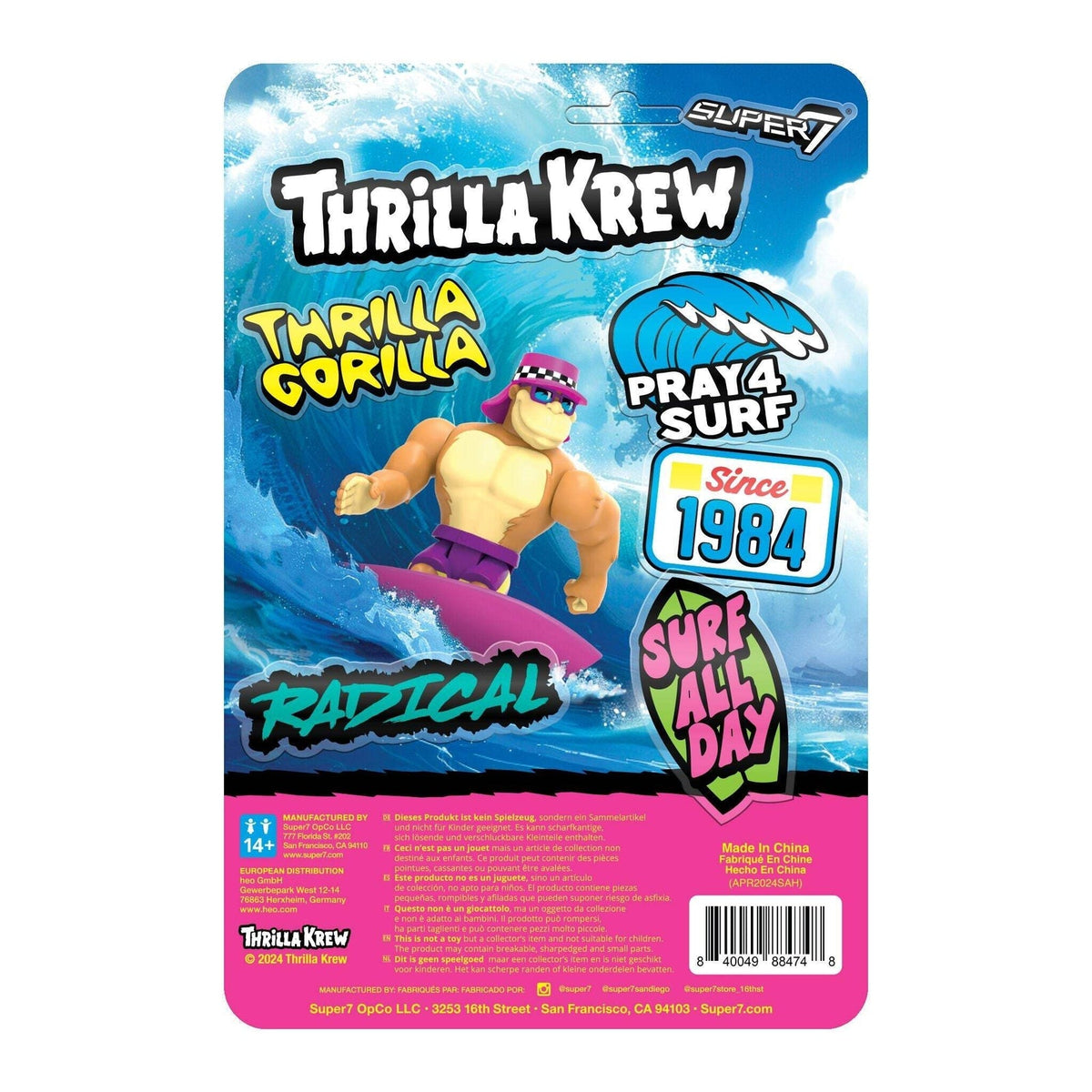 Super7 X Thrilla Krew - Thrilla Gorilla - Reaction Figures