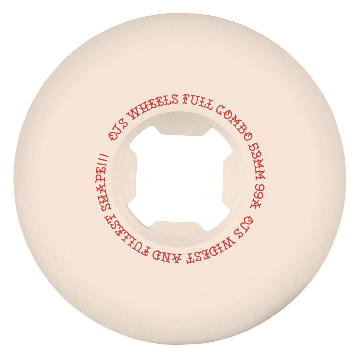 OJ Team Elite White Full Combo 53mm 99A Skateboard Wheels