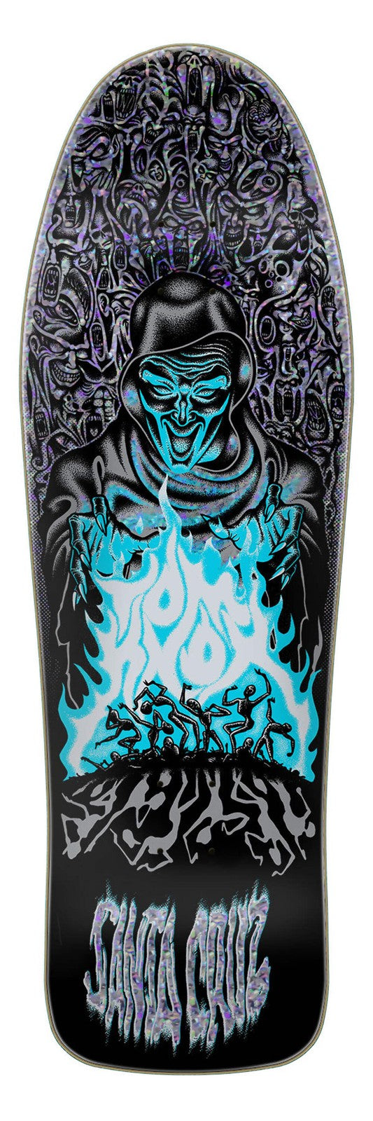 Santa Cruz Tom Knox "Firepit" Silver Kaleidoscope 10.07" Reissue Skateboard Deck