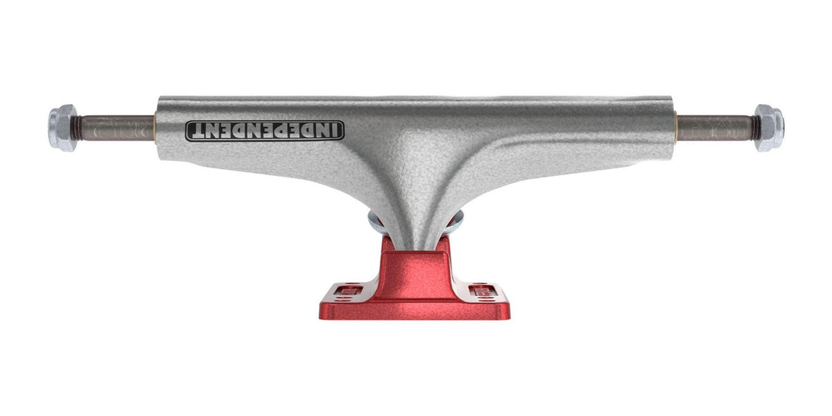 Independent Stage 4 Hollow Silver Ano Red Skateboard Trucks (Set of 2)