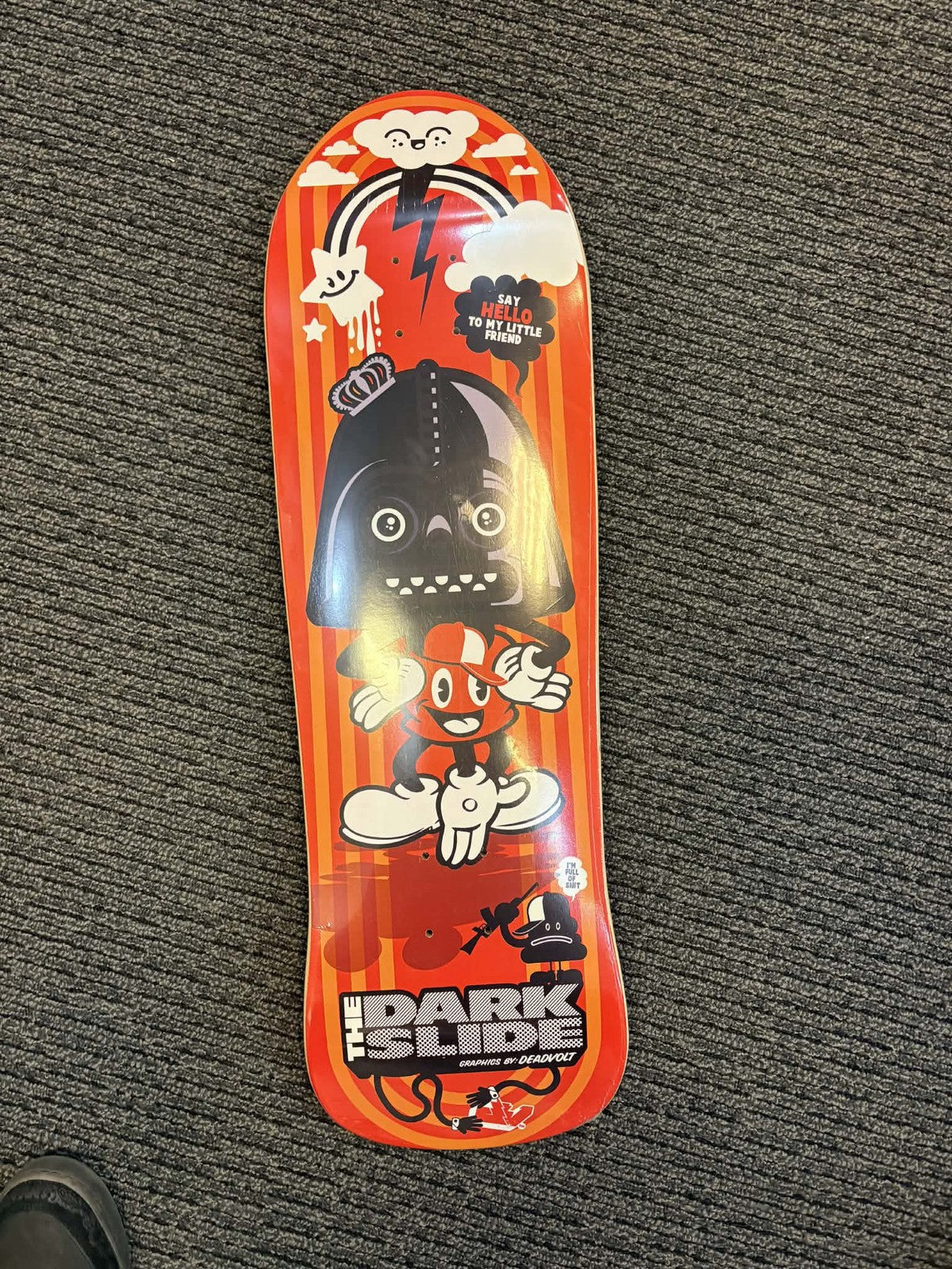 The Dark Slide X Dead Voltage "9" Fishtail Skateboard Deck