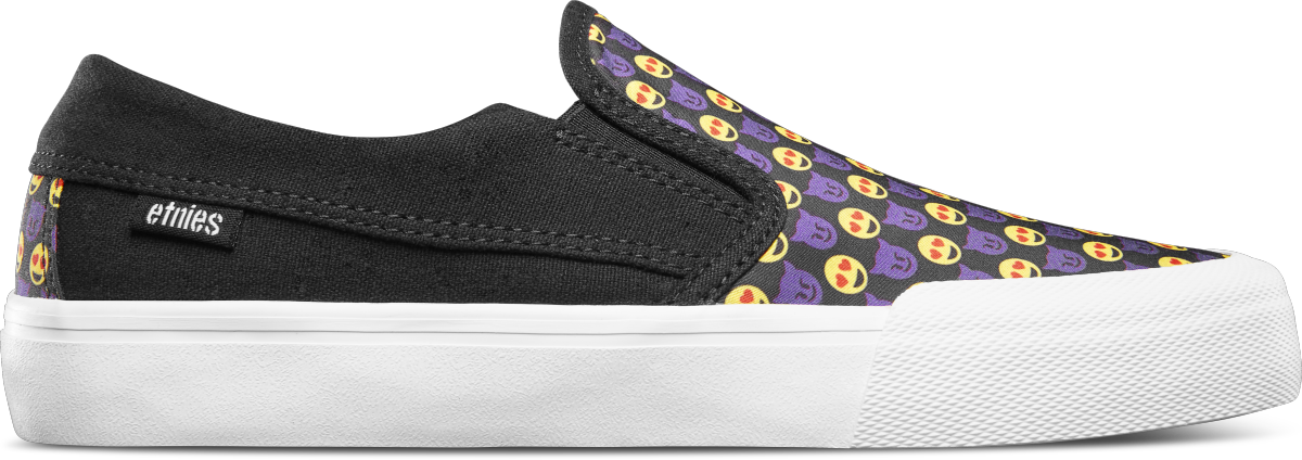 Etnies Langston Womens Black/Yellow/Black Slip Skate Shoes