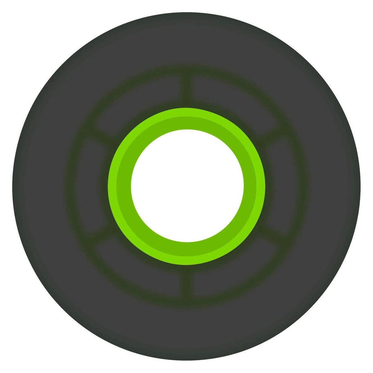 Ricta Clouds Transparent Black/Green 55mm 78A Skateboard Wheels