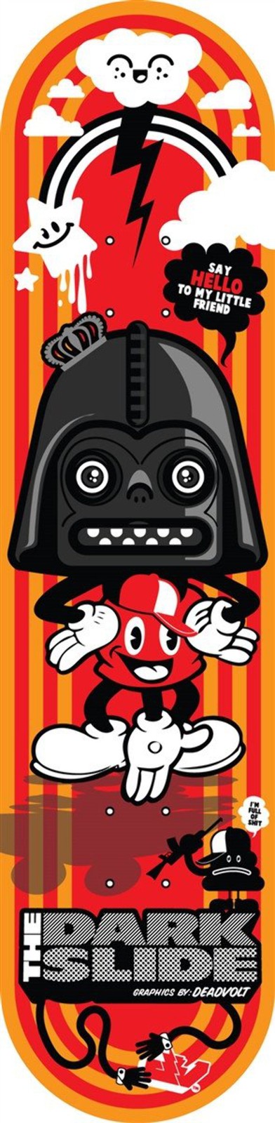 The Dark Slide X Dead Voltage "Little Friend" Skateboard Deck