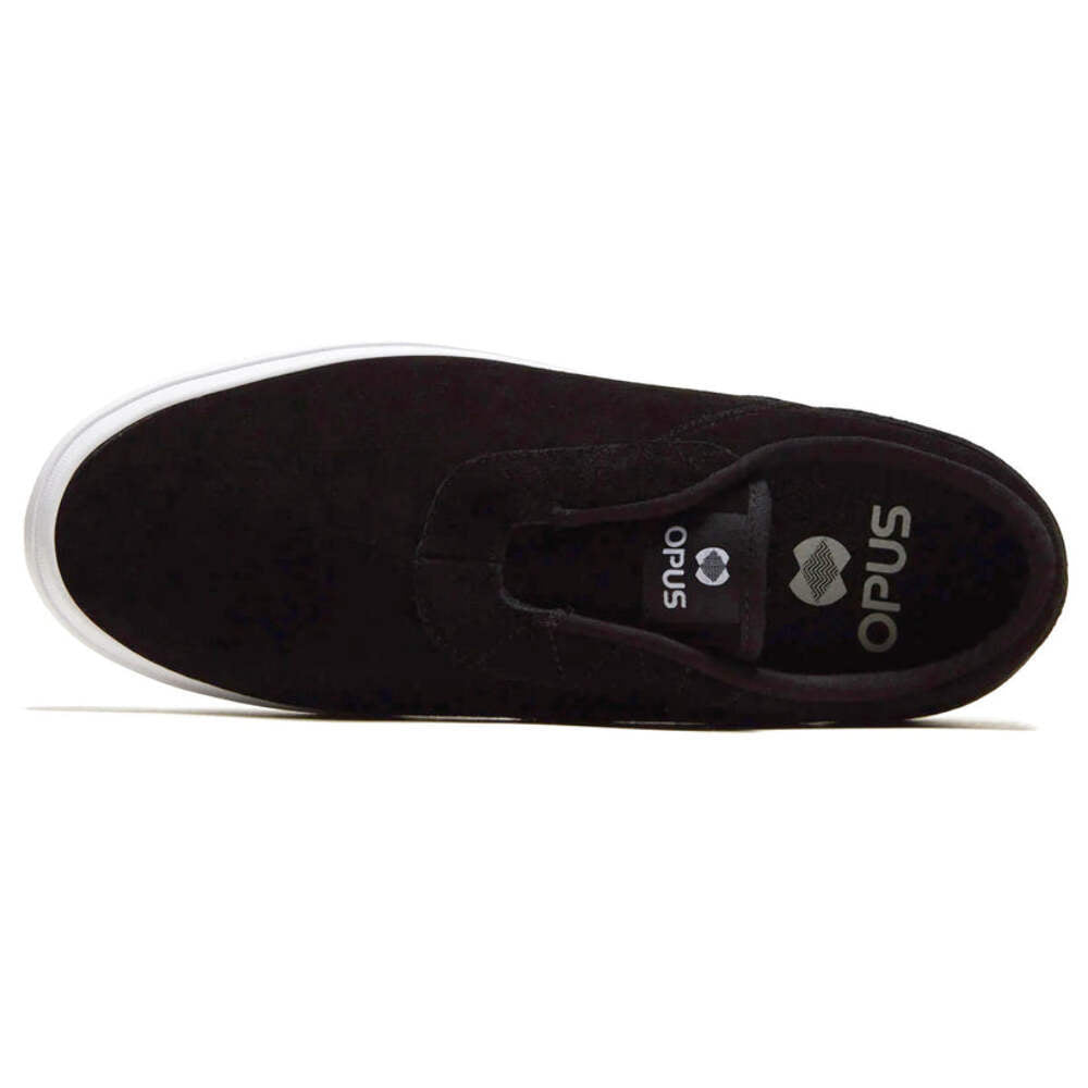 Opus Honey Slip Black Suede/White Skateboard Shoes