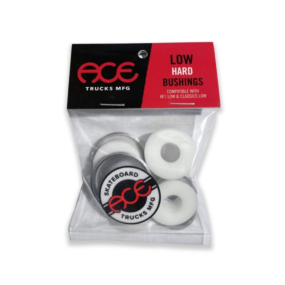 Ace White Low 94A Hard Skateboard Bushings (Pair)