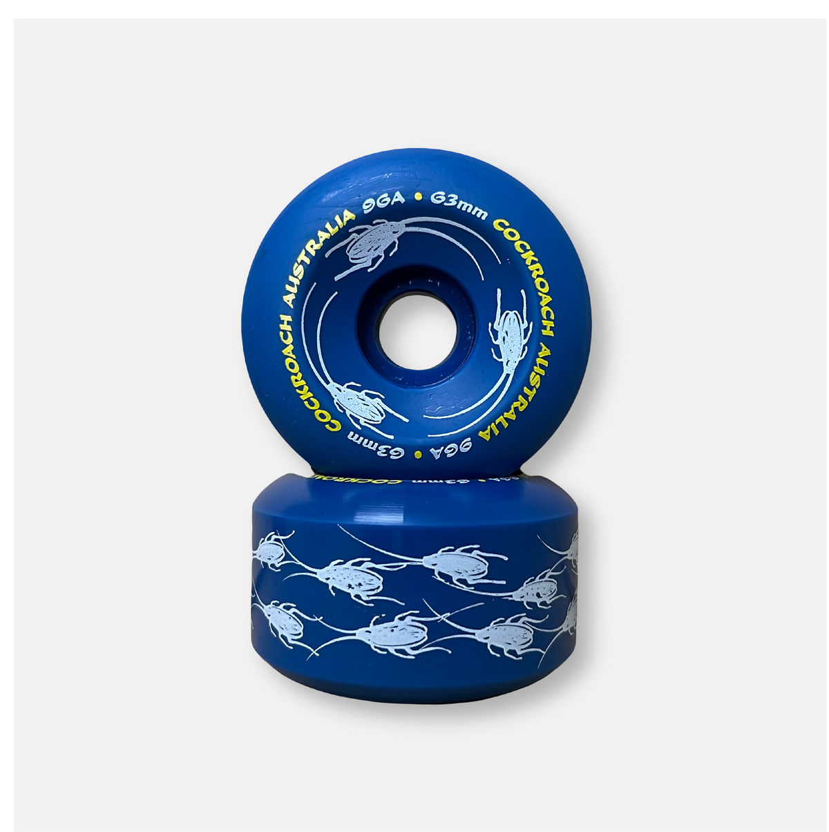 Cockroach Original Blue 63mm 96A Skateboard Wheels