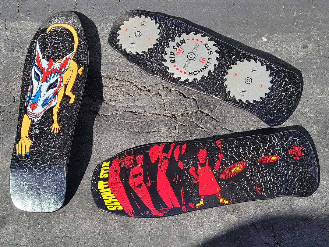 Schmitt Stix Joe Lopes BBQ LTD Crackle Black / White 10.125" Skateboard Deck