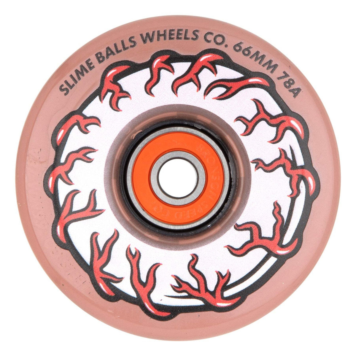 Slime Balls Pink Eyes Light Ups 66mm 78A Skateboard Wheels