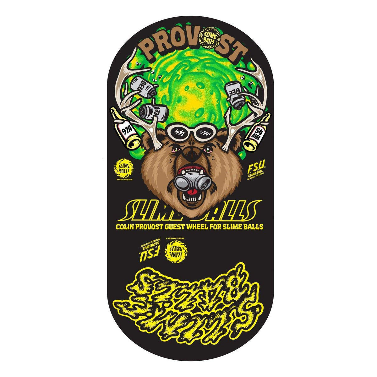 Slime Balls Collin Provost Beer Vomit Mini 54mm 97A Skateboard Wheels