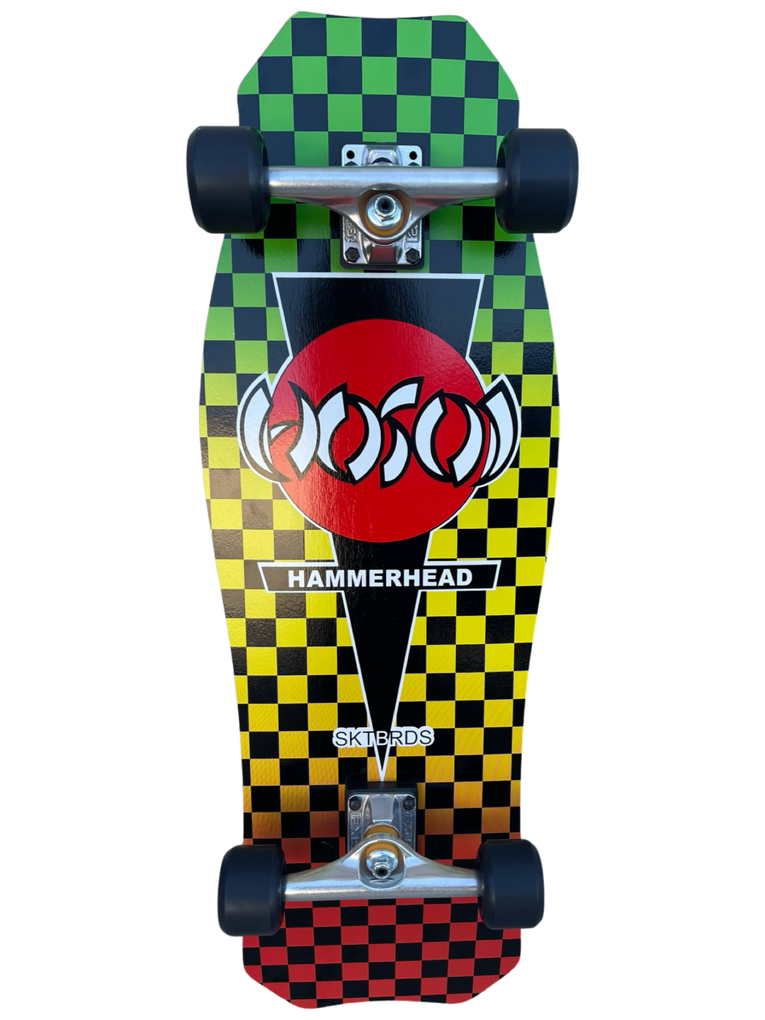 Hosoi O.G. Hammerhead Rasta Checkerboard 10.5" Complete Skateboard