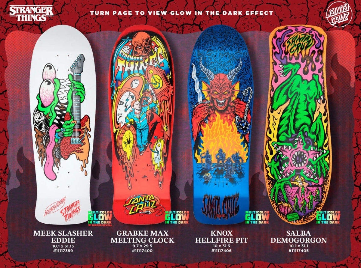 Santa Cruz x Stranger Things Tom Knox "Hellfire Pit" 10.07" Reissue Skateboard Deck
