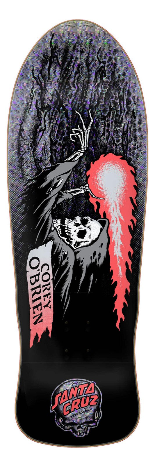 Santa Cruz Corey O'Brien "Reaper" Silver Kaleidoscope 9.85" Reissue Skateboard Deck