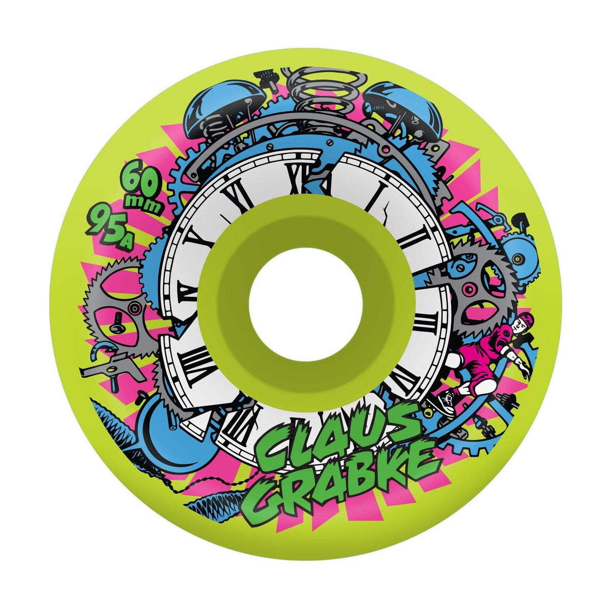 Slime Balls Claus Grabke Vomits 60mm 95A Neon Green Skateboard Wheels