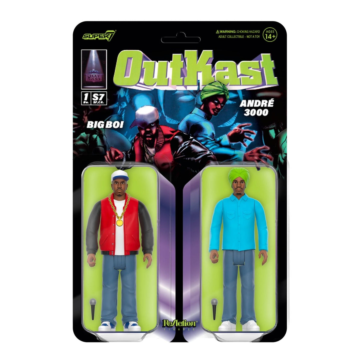 Super7 X Outkast - Andre 3000 - Big Boi (Atliens) Reaction Figures