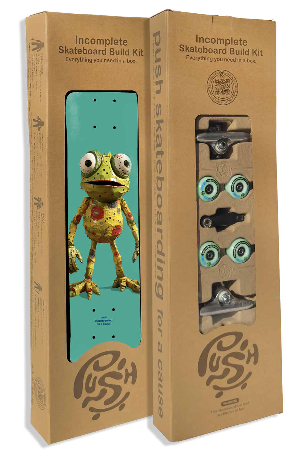 Push "Frogster" 7.75" In-Complete Skateboard