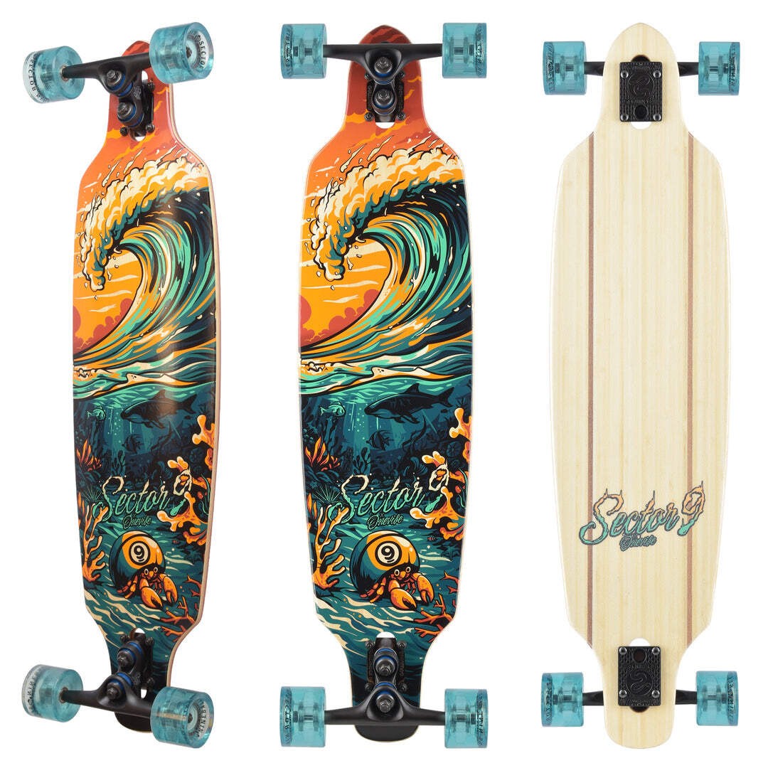 Sector 9 Flipside Fractal 9 X 36 Complete Drop Thru Longboard