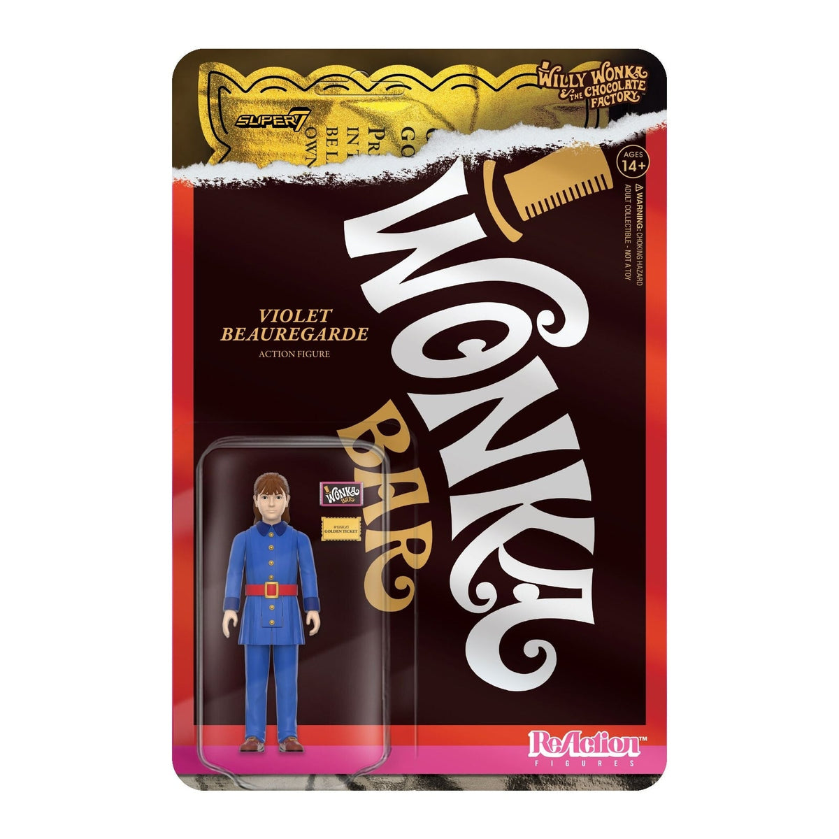 Super7 X Willy Wonka & The Chocolate Factory - Violet Beauregarde Reaction Figur