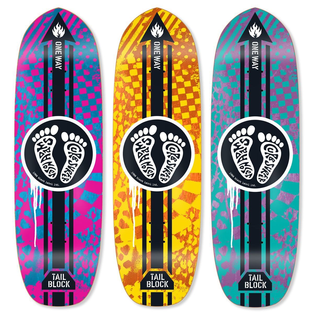 Black Label Jason Adams "Curb Surfer" 9.75" Skateboard Deck