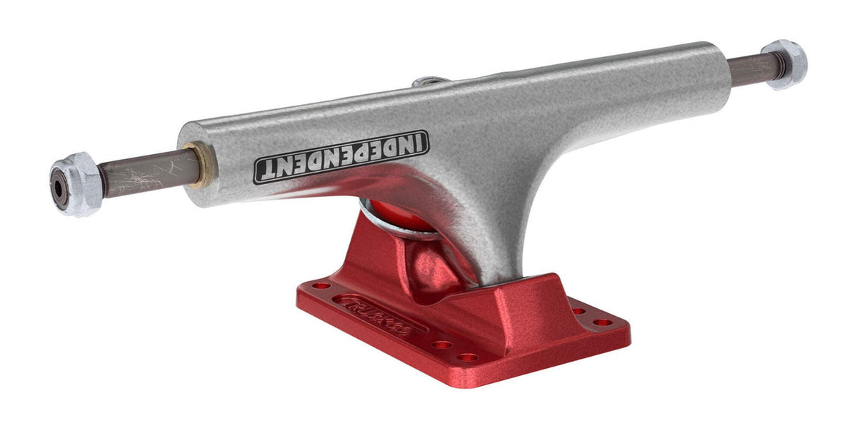 Independent Stage 4 Hollow Silver Ano Red Skateboard Trucks (Set of 2)