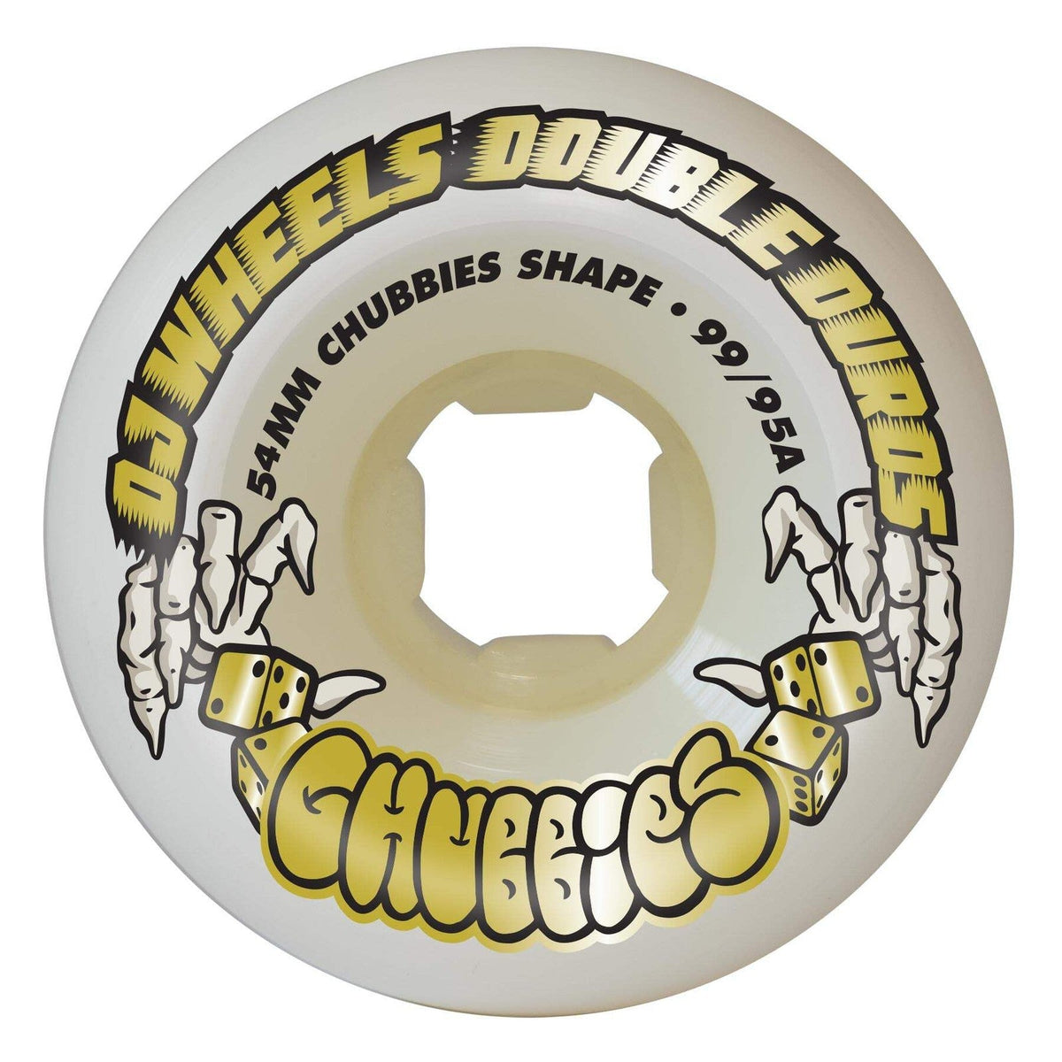 OJ Double Duro White Chubbies 54mm 99A/95A Skateboard Wheels