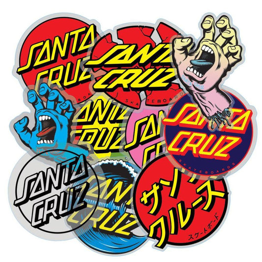 Santa Cruz Assorted 10 Pack Of Stickers