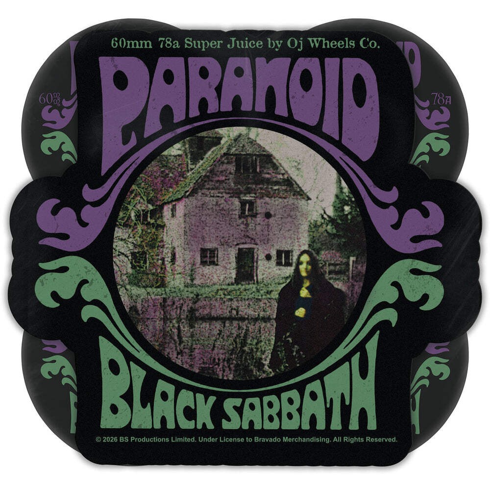 OJ X Black Sabbath Super Juice Paranoid 60mm 78A Skateboard Wheels