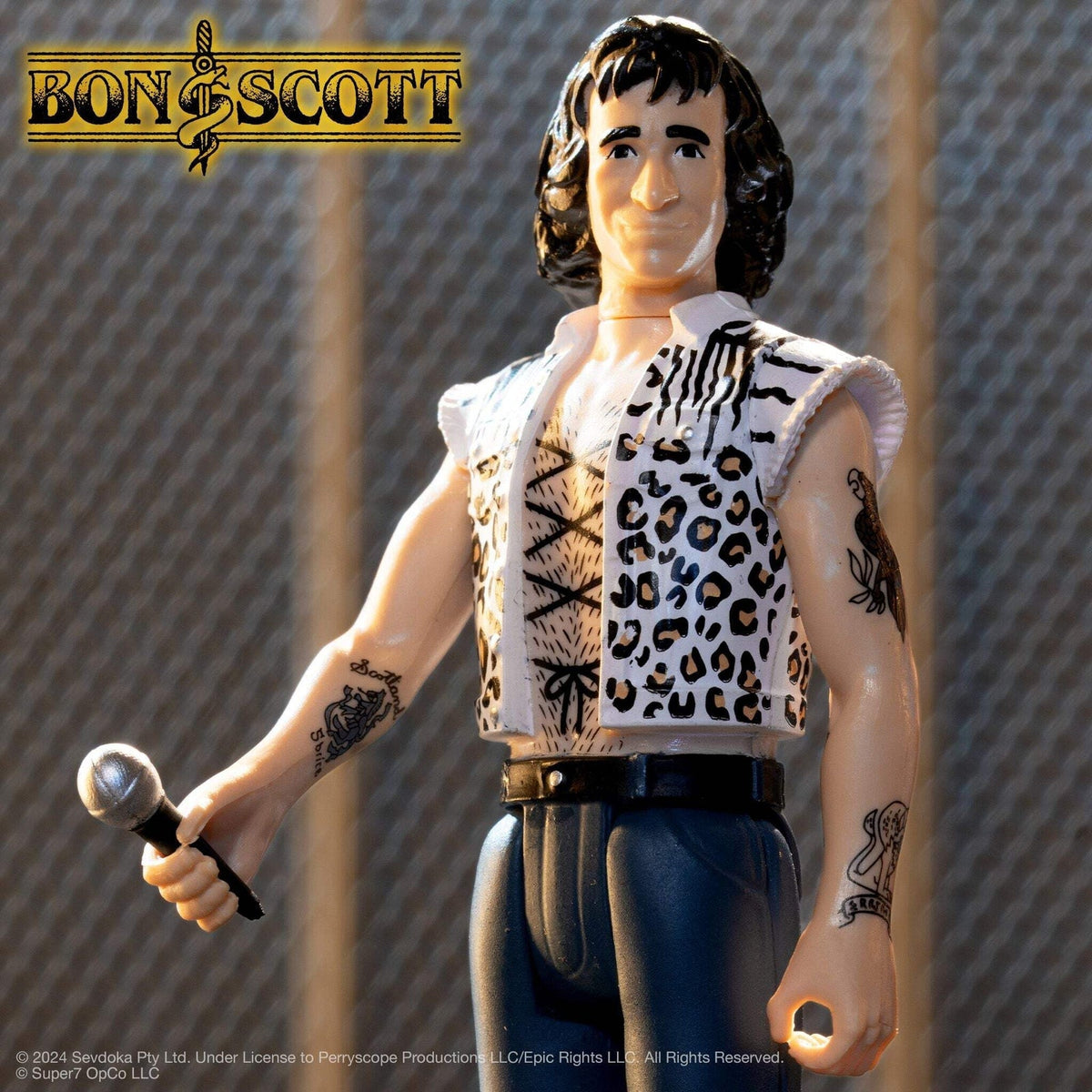 Super7 X Bon Scott - Leopard Print - Reaction Figure