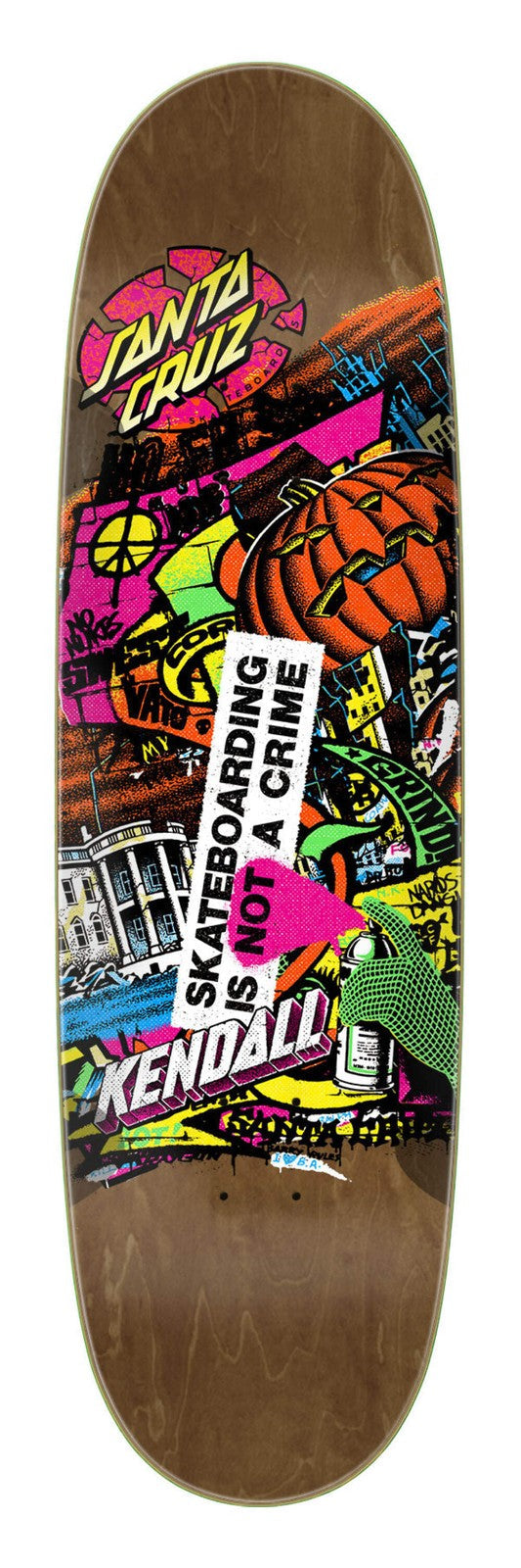 Santa Cruz Jeff Kendall "Street Art Collage" VX 9" Egg Skateboard Deck