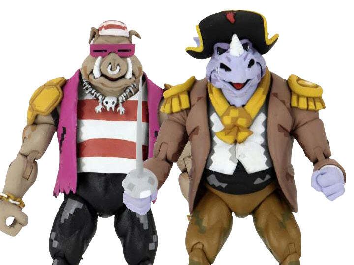 Teenage Mutant Ninja Turtles (Turtles In Time) Bebop & Rocksteady Pirate 2Pk 7"