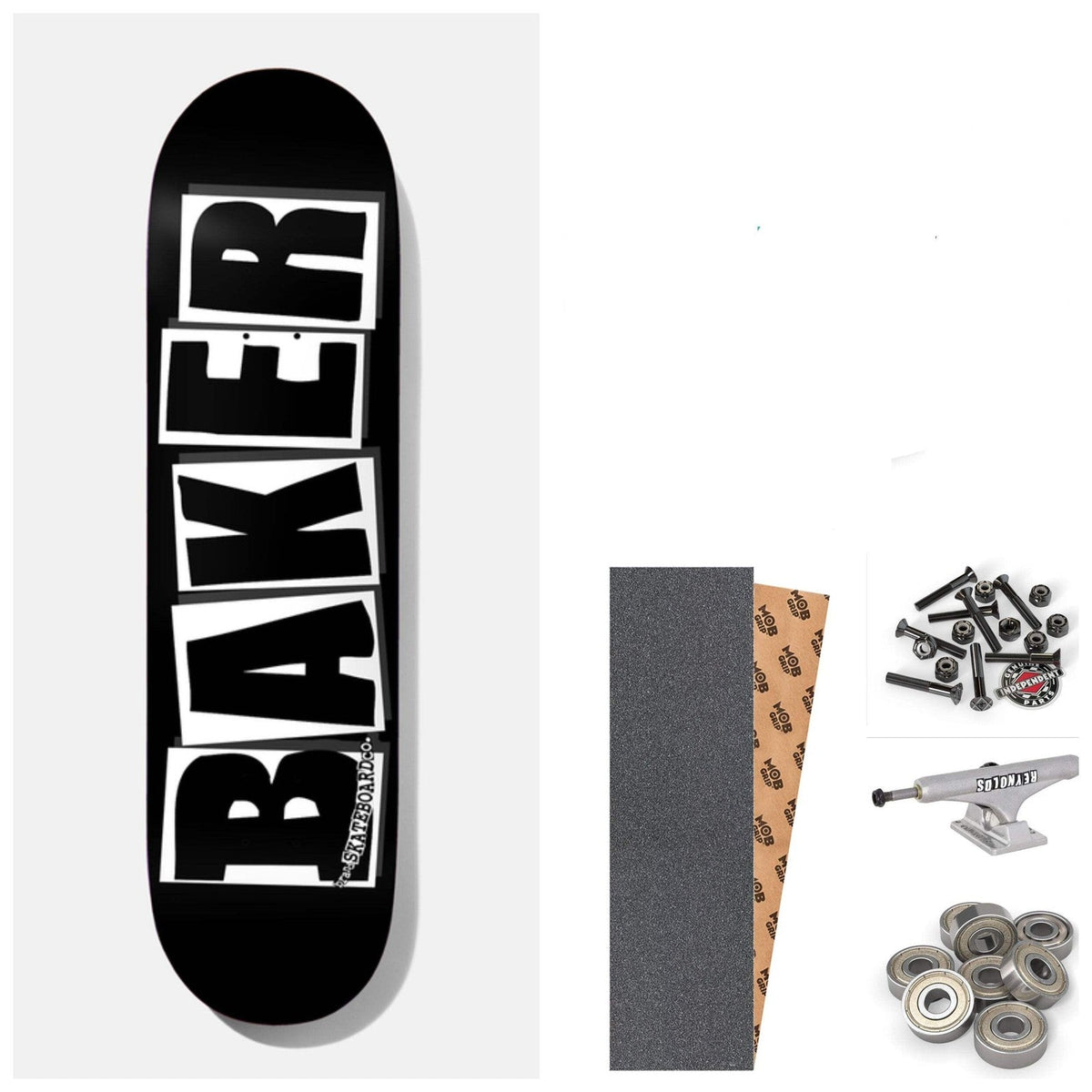 Baker Team Brand Logo Black/White 8.475" Complete Skateboard