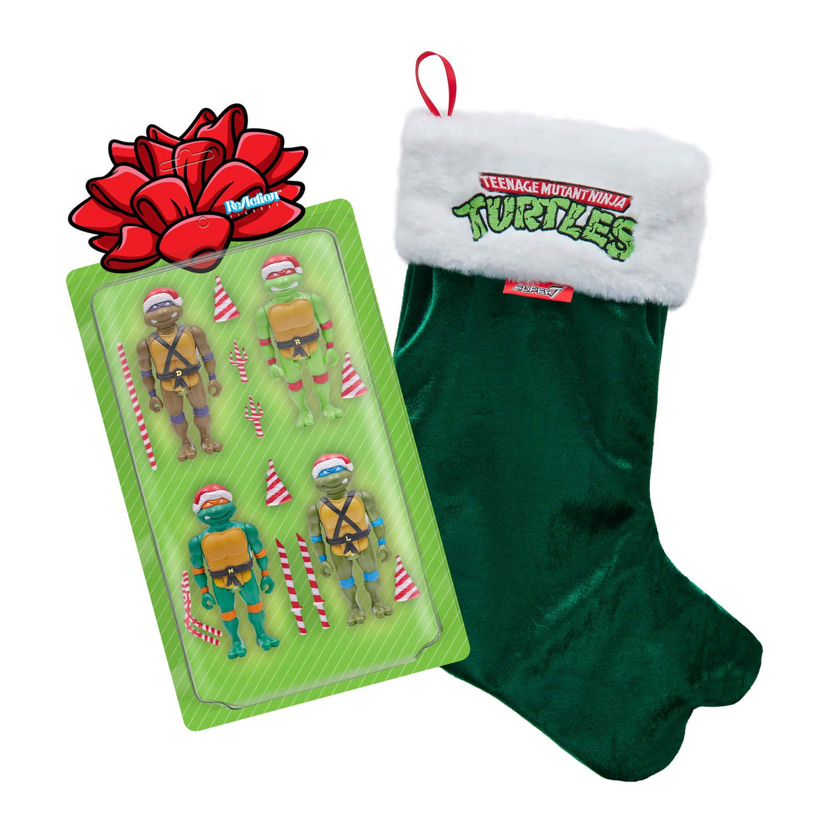 Super7 X Teenage Mutant Ninja Turtles - Holiday Gift Pack Reaction Figures