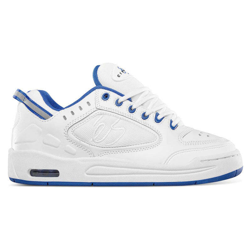 És The Creager White / Blue Skateboard Shoes
