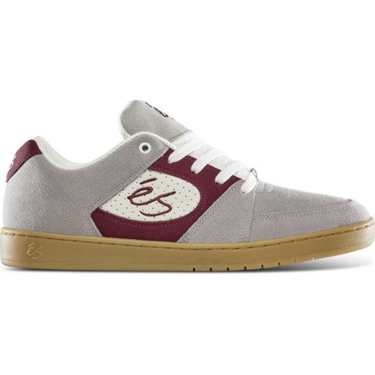 Es Accel Slim Grey/Burgundy Skate Shoes