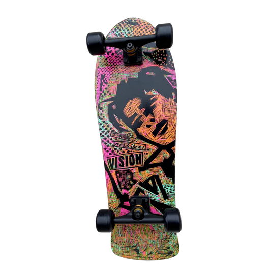 Vision Gonzales Original Mg Woodcut Lime/Orange 10" Complete Skateboard
