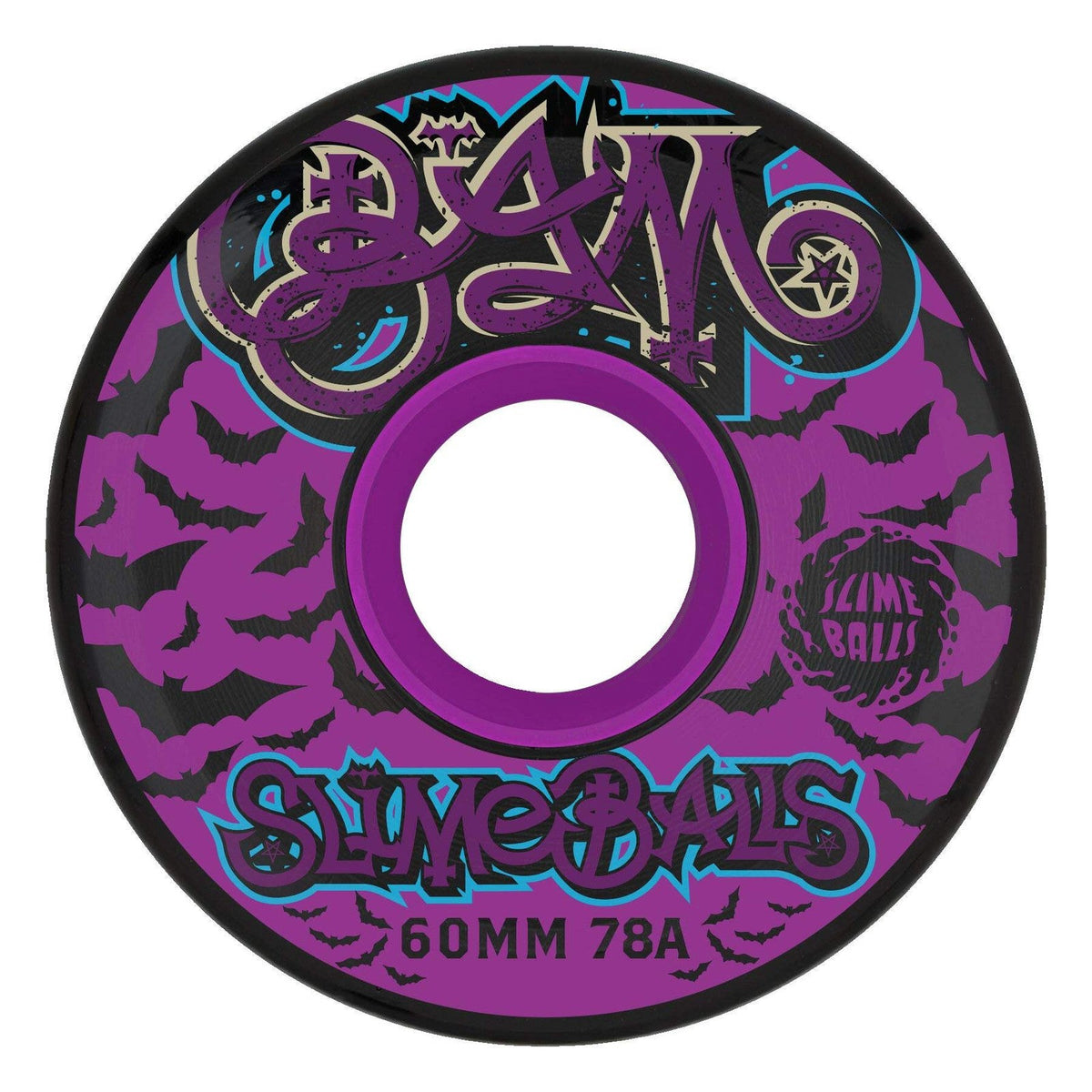 Slime Balls X Bam Margera Guest OG Slime Black 60mm 78A Skateboard Wheels