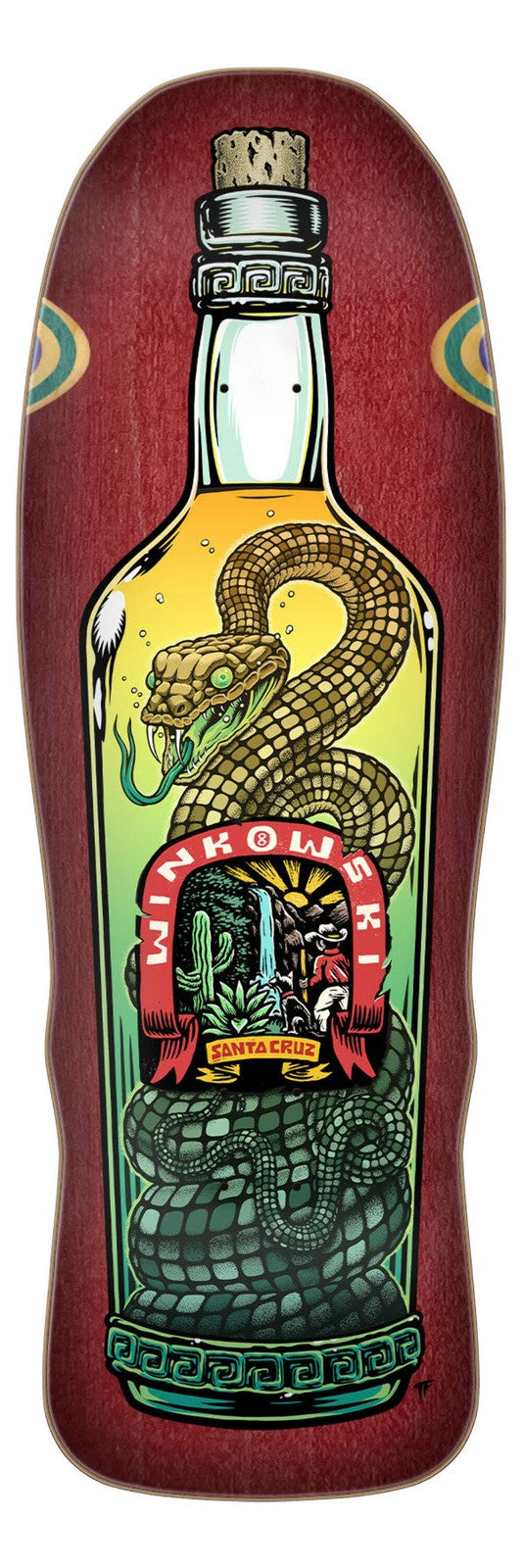 Santa Cruz Erick Winkowski "Agave Snake" Shaped 10.35" Skateboard Deck