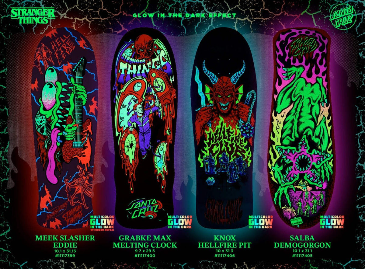 Santa Cruz x Stranger Things Tom Knox "Hellfire Pit" 10.07" Reissue Skateboard Deck
