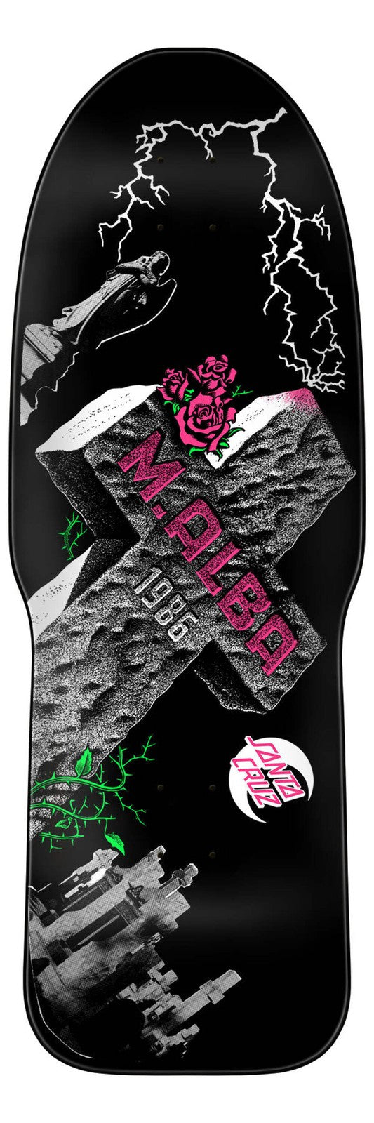 Santa Cruz Micke Alba "Malba Tombstone" 50th Anniversary 10.24" Reissue Skateboard Deck