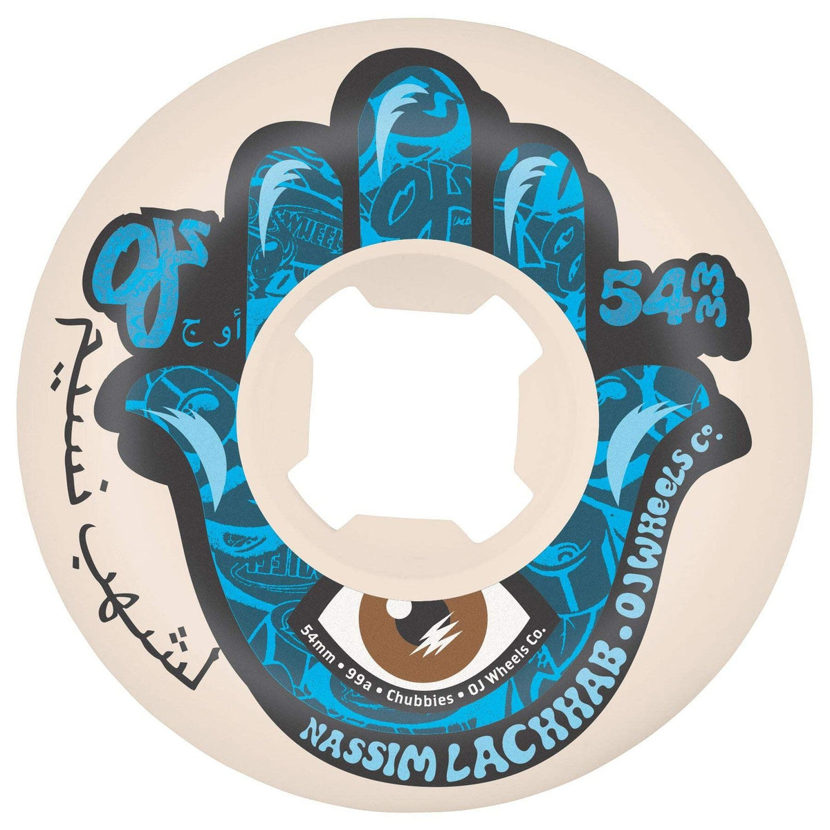 OJ Nassim Lachhab Elite White Chubbies 54mm 99A Skateboard Wheels