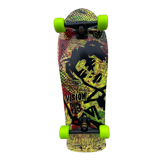 Vision Gonzales Original Mg Woodcut Natural/Rasta 10" Complete Skateboard